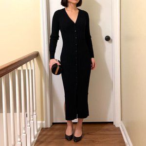 Club Monaco Ribbed Cardigan Dress